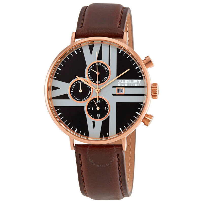 August Steiner Quartz Black Dial Men's Watch AS8212RGB - The Watches Men & Co