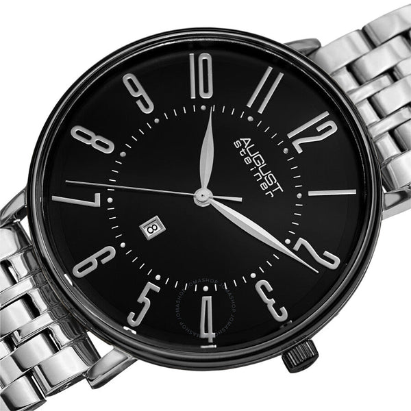August Steiner Quartz Black Dial Men's Watch AS8257SSBK - The Watches Men & Co #2