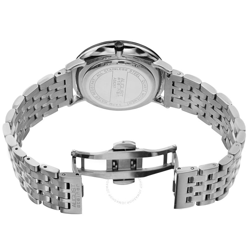 August Steiner Quartz Black Dial Men's Watch AS8257SSBK - The Watches Men & Co #4