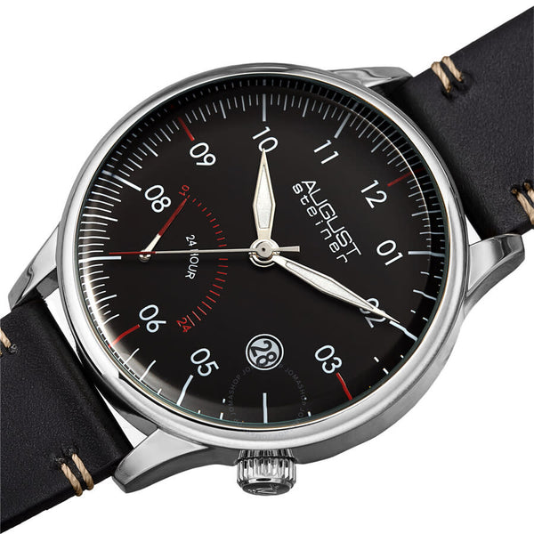 August Steiner Quartz Black Dial Men's Watch AS8285SSB - The Watches Men & Co #2