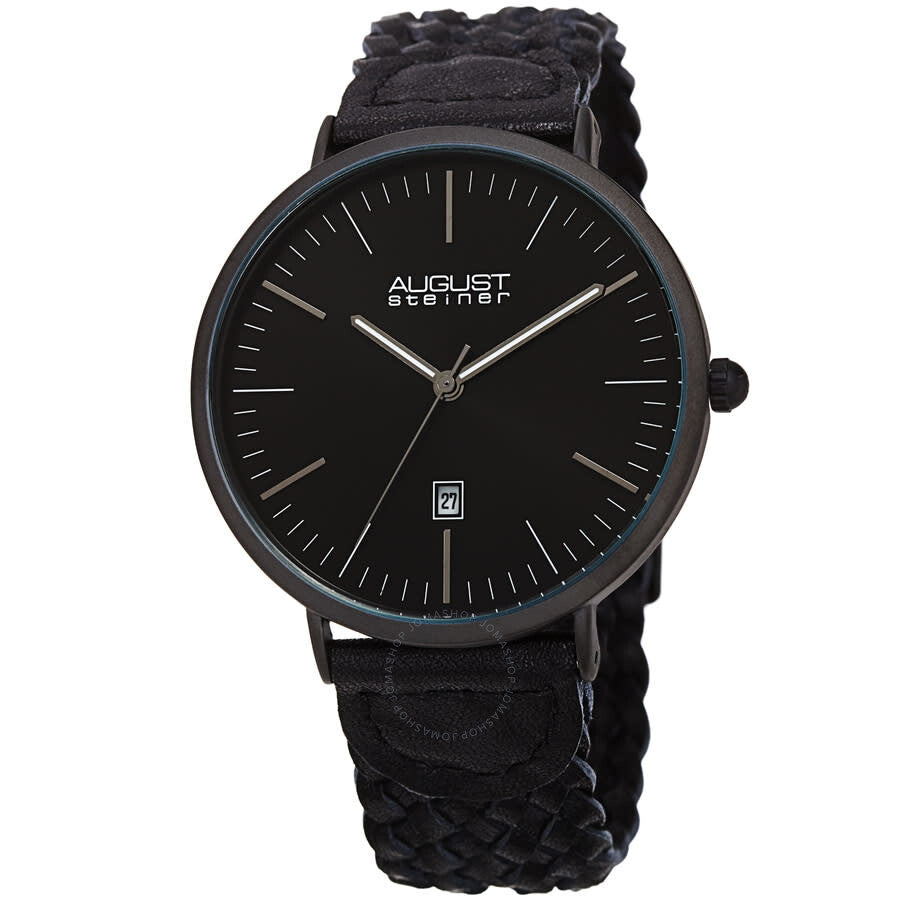 August Steiner Quartz Black Dial Men's Watch AS8293BK - The Watches Men & Co