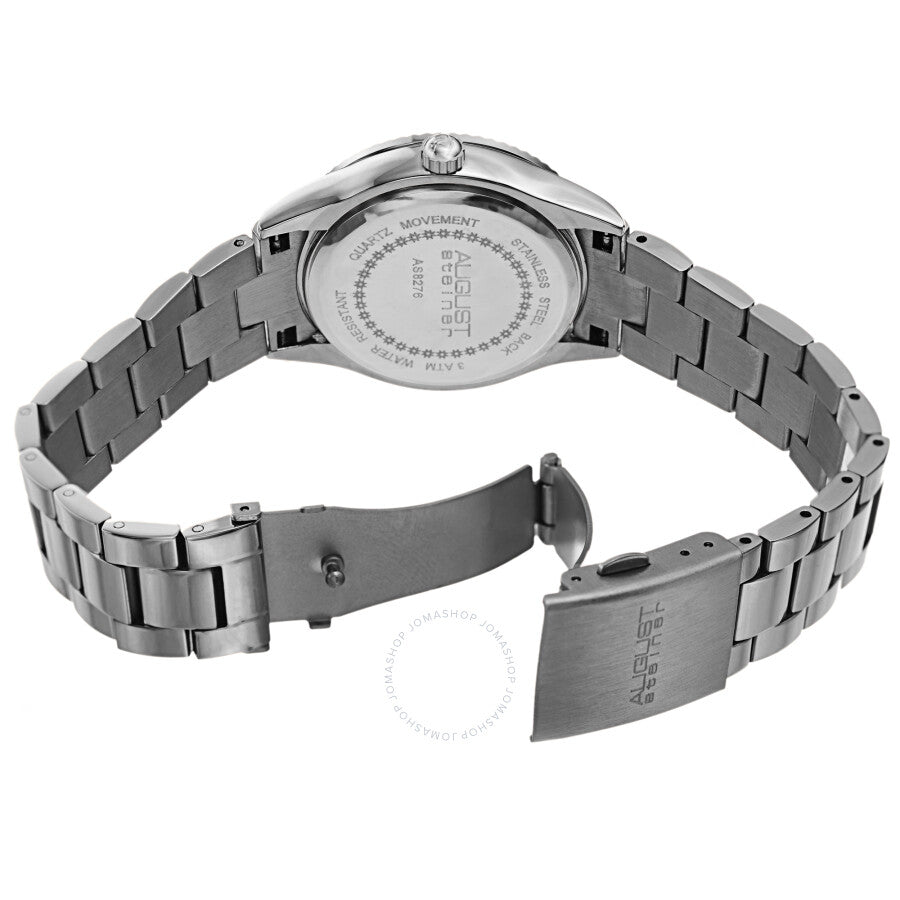 August Steiner Quartz Black & Silver Zebra Pattern Dial Ladies Watch AS8276SS - The Watches Men & Co #4