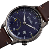 August Steiner Quartz Blue Dial Brown Leather Men's Watch AS8285GNBU - The Watches Men & Co #2