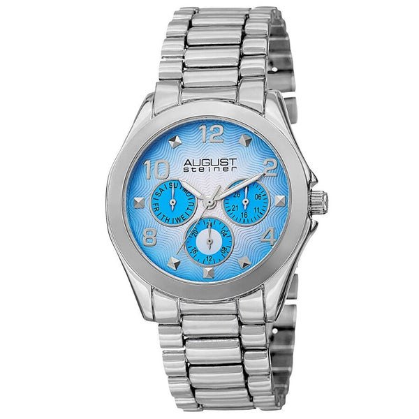 August Steiner Quartz Blue Dial Ladies Watch AS8150SS - The Watches Men & Co