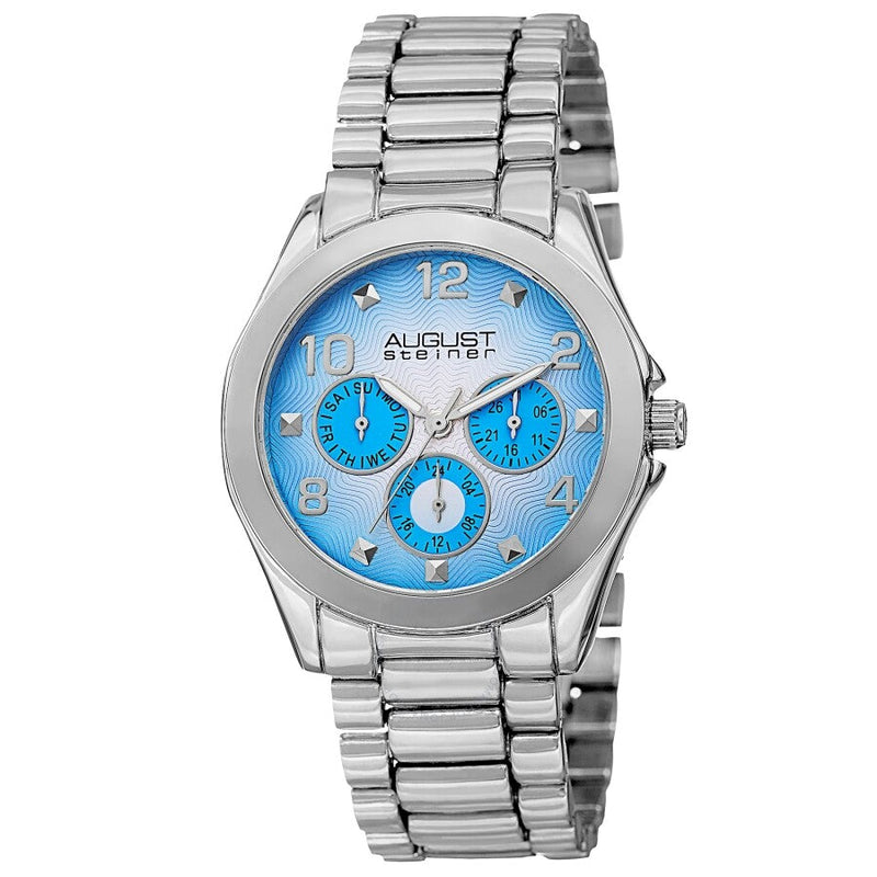 August Steiner Quartz Blue Dial Ladies Watch AS8150SS - The Watches Men & Co