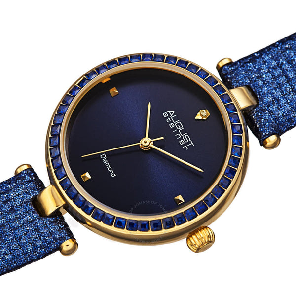 August Steiner Quartz Blue Dial Ladies Watch AS8280BU - The Watches Men & Co #2