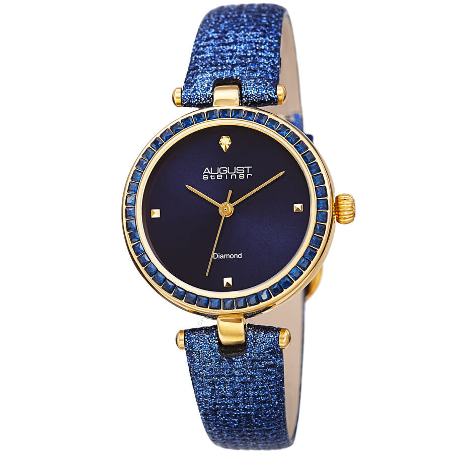 August Steiner Quartz Blue Dial Ladies Watch AS8280BU - The Watches Men & Co