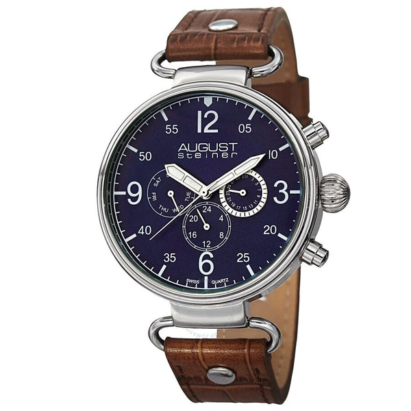 August Steiner Quartz Blue Dial Men's Watch AS8131BU - The Watches Men & Co