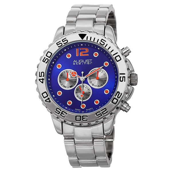August Steiner Quartz Blue Dial Men's Watch AS8158BU - The Watches Men & Co