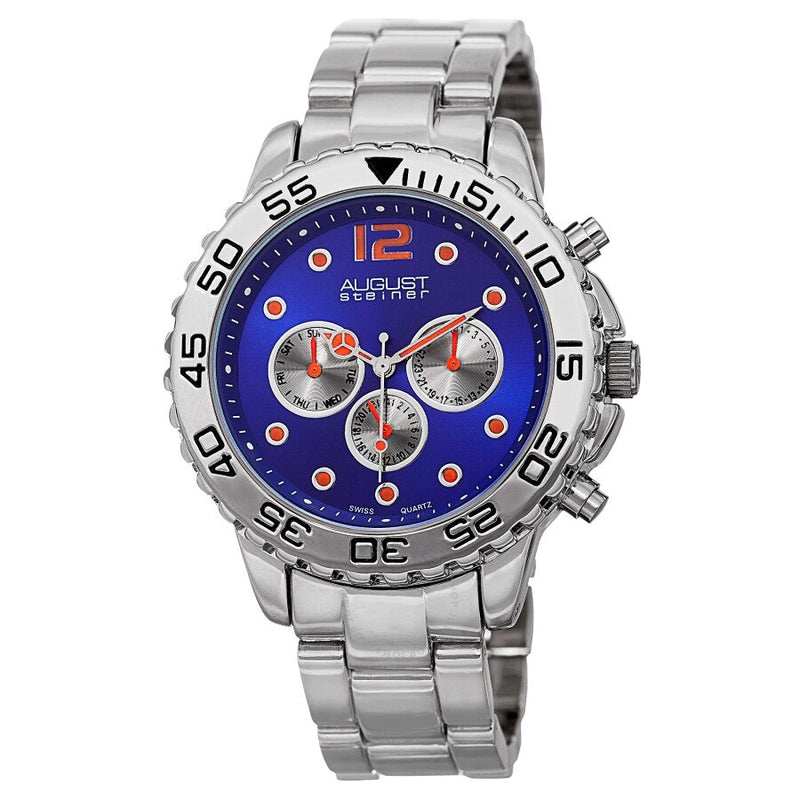 August Steiner Quartz Blue Dial Men's Watch AS8158BU - The Watches Men & Co