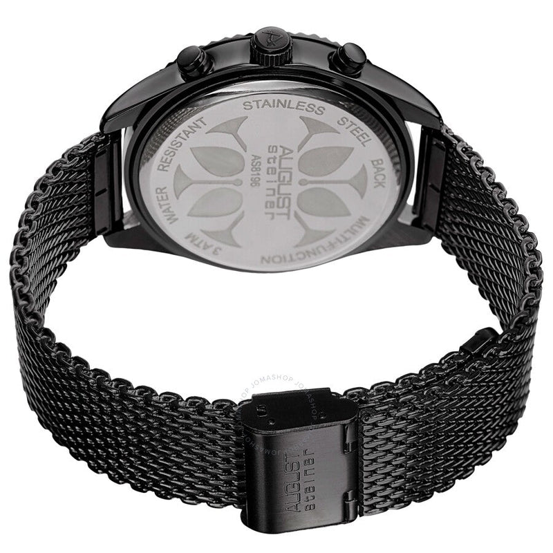 August Steiner Quartz Blue Dial Men's Watch AS8196BKBU - The Watches Men & Co #4