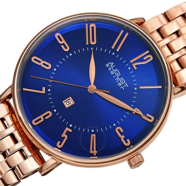 August Steiner Quartz Blue Dial Men's Watch AS8257RGBU - The Watches Men & Co #2