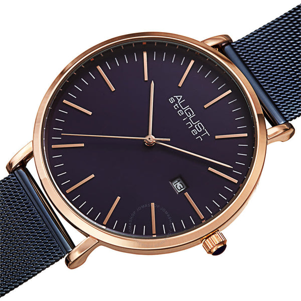 August Steiner Quartz Blue Dial Men's Watch AS8283RGBU - The Watches Men & Co #2