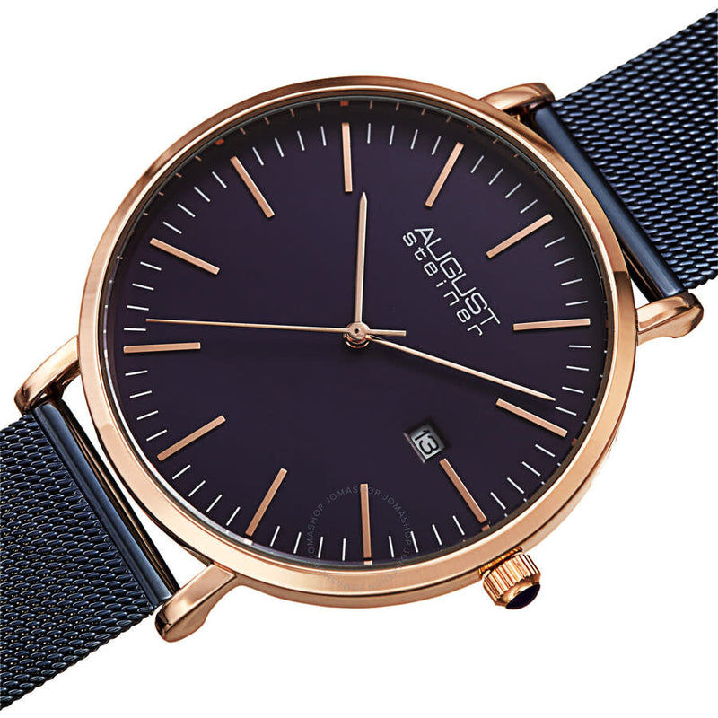 August Steiner Quartz Blue Dial Men's Watch AS8283RGBU - The Watches Men & Co #2