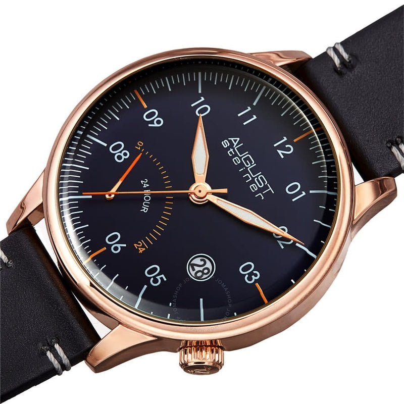 August Steiner Quartz Blue Dial Men's Watch AS8285RGBU - The Watches Men & Co #2