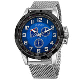 August Steiner Quartz Blue Dial Stainless Steel Mesh  Men's Watch AS8202SSBU - The Watches Men & Co