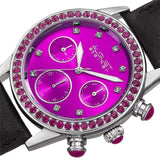 August Steiner Quartz Crystal Purple Dial Ladies Watch AS8236PK - The Watches Men & Co #2