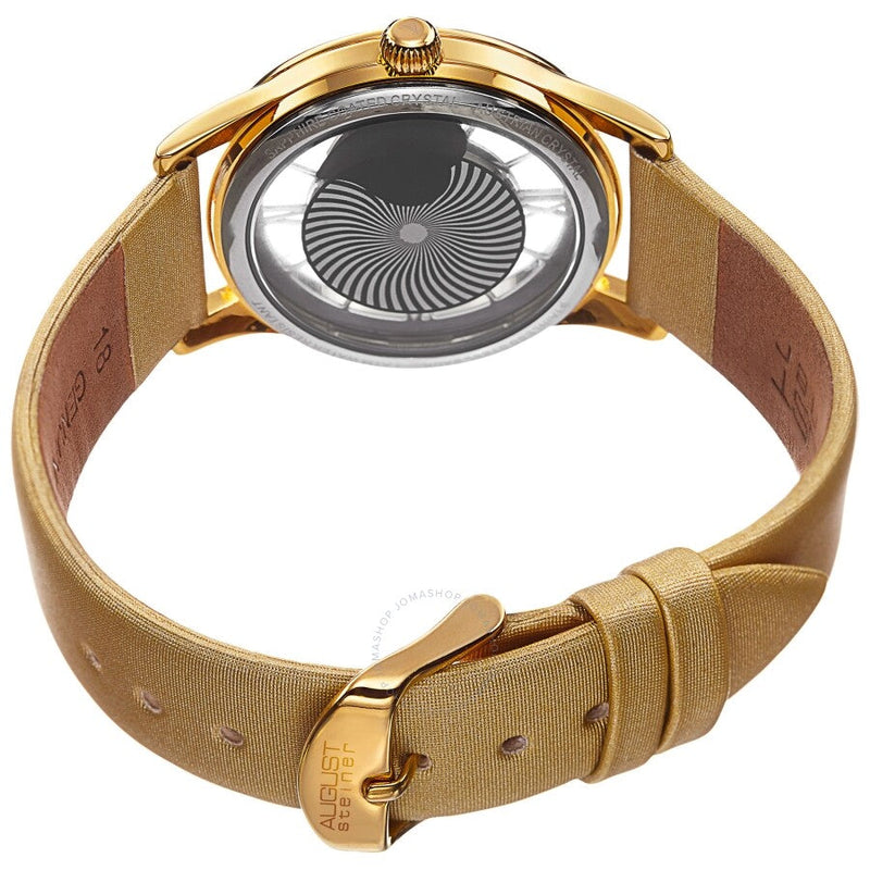 August Steiner Quartz Crystal White Dial Ladies Watch AS8176YG - The Watches Men & Co #4