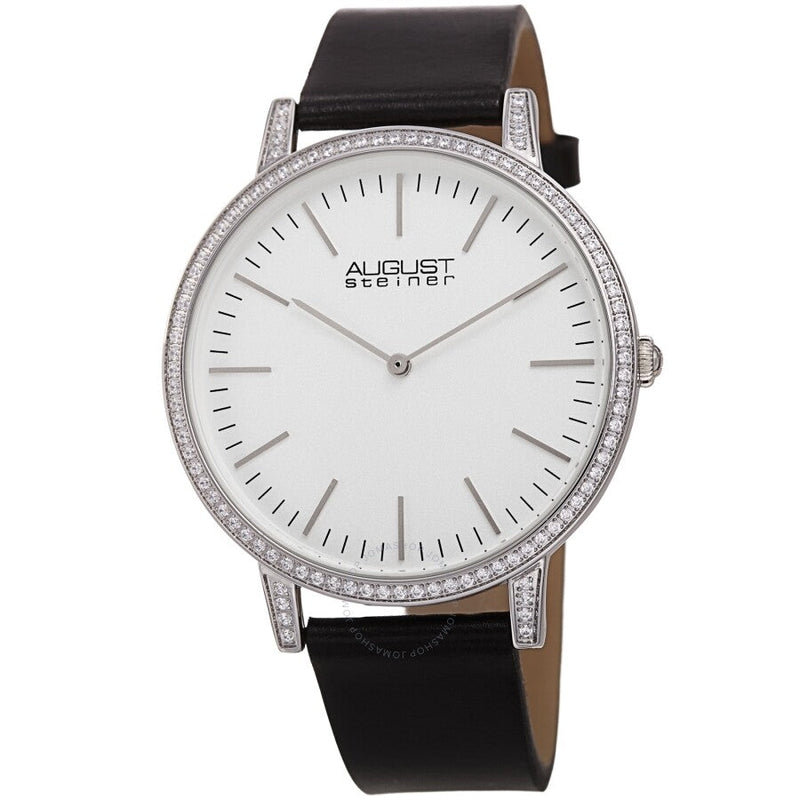August Steiner Quartz Crystal White Dial Men's Watch AS8273BK - The Watches Men & Co