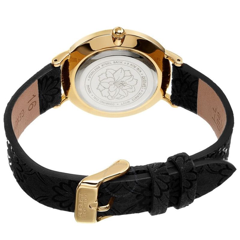 August Steiner Quartz Diamond Black Dial Ladies Watch AS8242BK - The Watches Men & Co #4