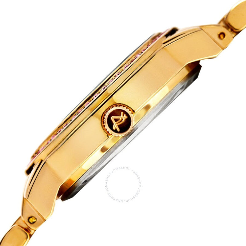 August Steiner Quartz Diamond Crystal Silver Dial Ladies Watch AS8228YG - The Watches Men & Co #3