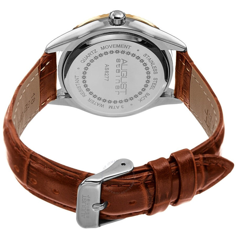 August Steiner Quartz Diamond Gold Dial Ladies Watch AS8277TN - The Watches Men & Co #4