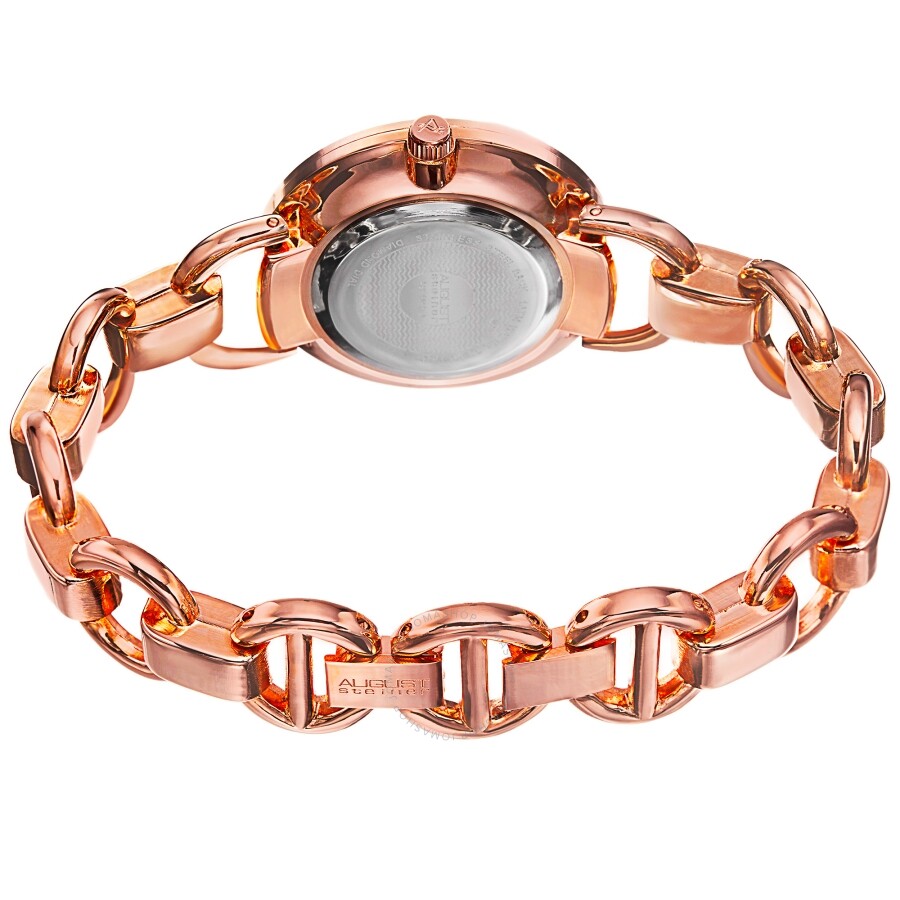 August Steiner Quartz Diamond Rose Dial Rose Gold-tone Ladies Watch AS8132RG - The Watches Men & Co #4