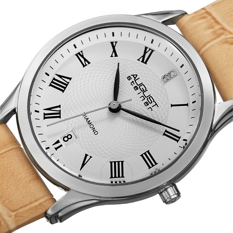 August Steiner Quartz Diamond Silver Dial Ladies Watch AS8208BG - The Watches Men & Co #2