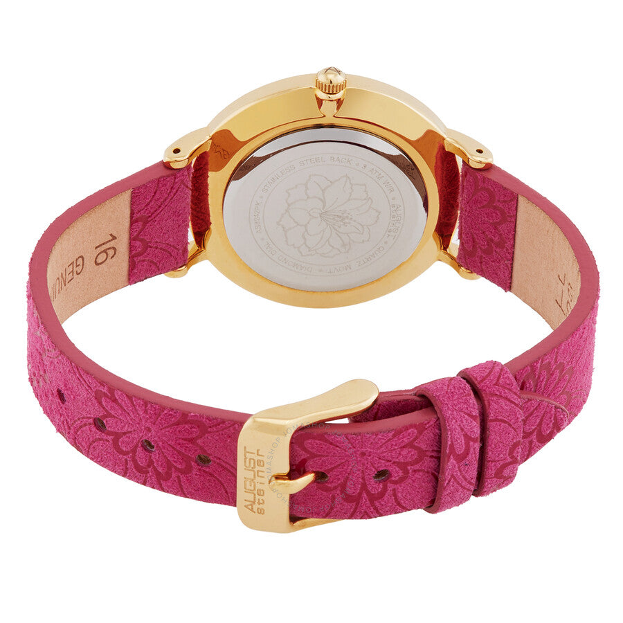 August Steiner Quartz Diamond Silver Dial Ladies Watch AS8242PK - The Watches Men & Co #3