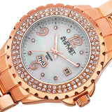 August Steiner Quartz Diamond White Dial Ladies Watch AS8156RG - The Watches Men & Co #2