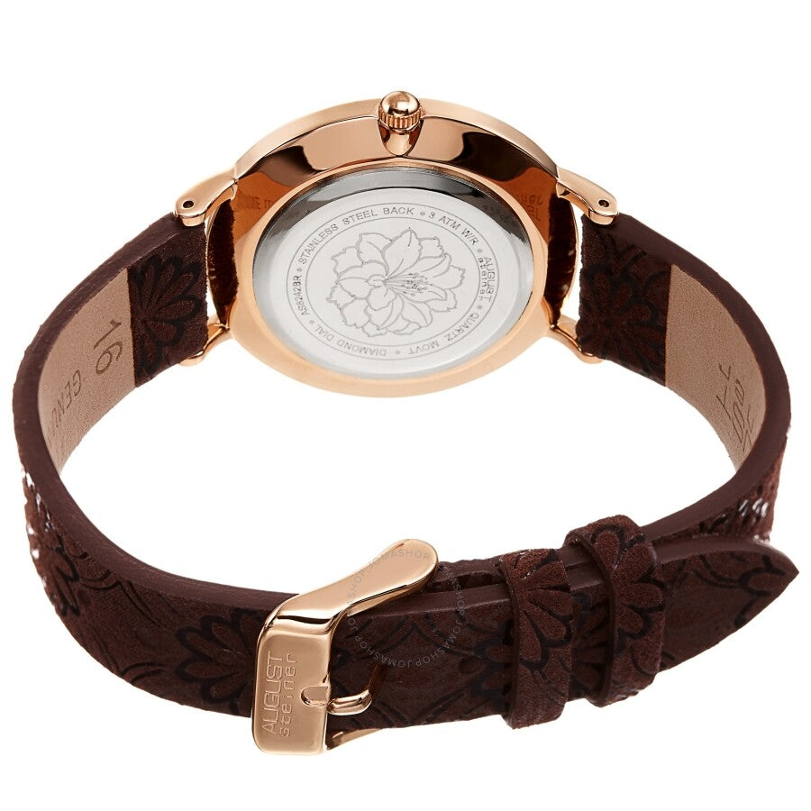 August Steiner Quartz Diamond White Dial Ladies Watch AS8242BR - The Watches Men & Co #4