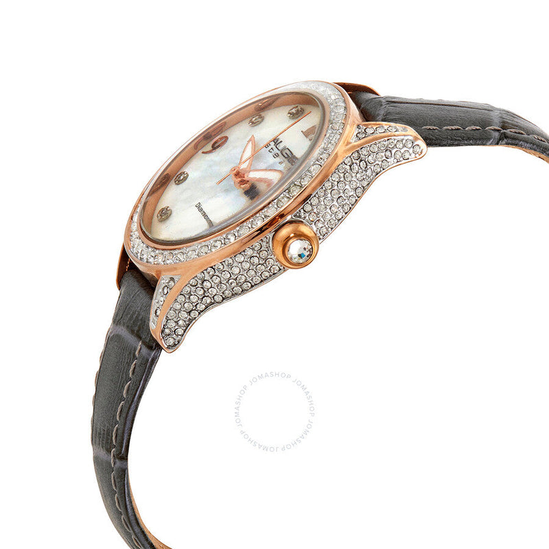August Steiner Quartz Diamond White MOP Dial Ladies AS8188GY - The Watches Men & Co #2