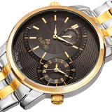 August Steiner Quartz Dual Time Grey Dial Two-tone Men's Watch AS8210TTG - The Watches Men & Co #2