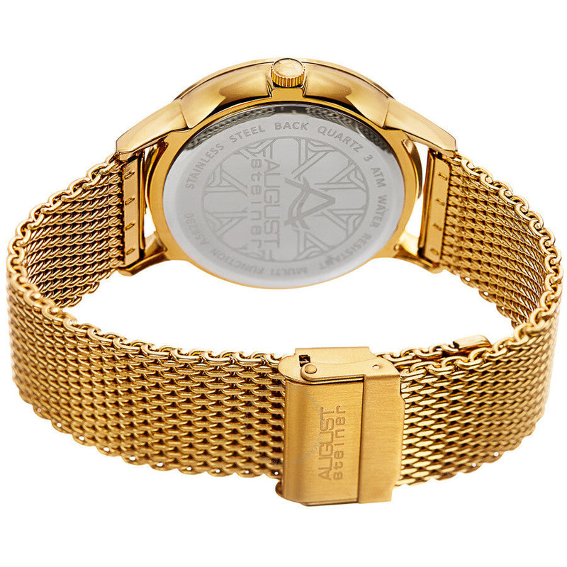August Steiner Quartz Gold Dial Men's Watch AS8230YG - The Watches Men & Co #4