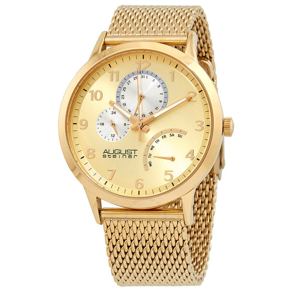 August Steiner Quartz Gold Dial Men's Watch AS8230YG - The Watches Men & Co