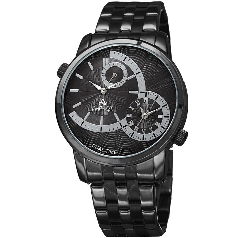 August Steiner Quartz Grey Dial Black-plated Men's Watch AS8210BK - The Watches Men & Co