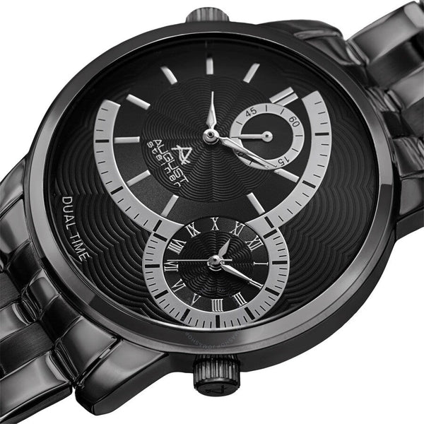 August Steiner Quartz Grey Dial Black-plated Men's Watch AS8210BK - The Watches Men & Co #2