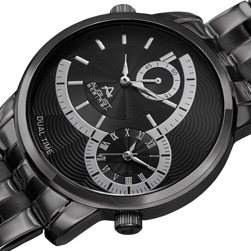 August Steiner Quartz Grey Dial Black-plated Men's Watch AS8210BK - The Watches Men & Co #2