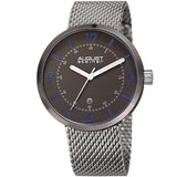 August Steiner Quartz Grey Dial Silver-tone Mesh Men's Watch AS8204SSGN - The Watches Men & Co