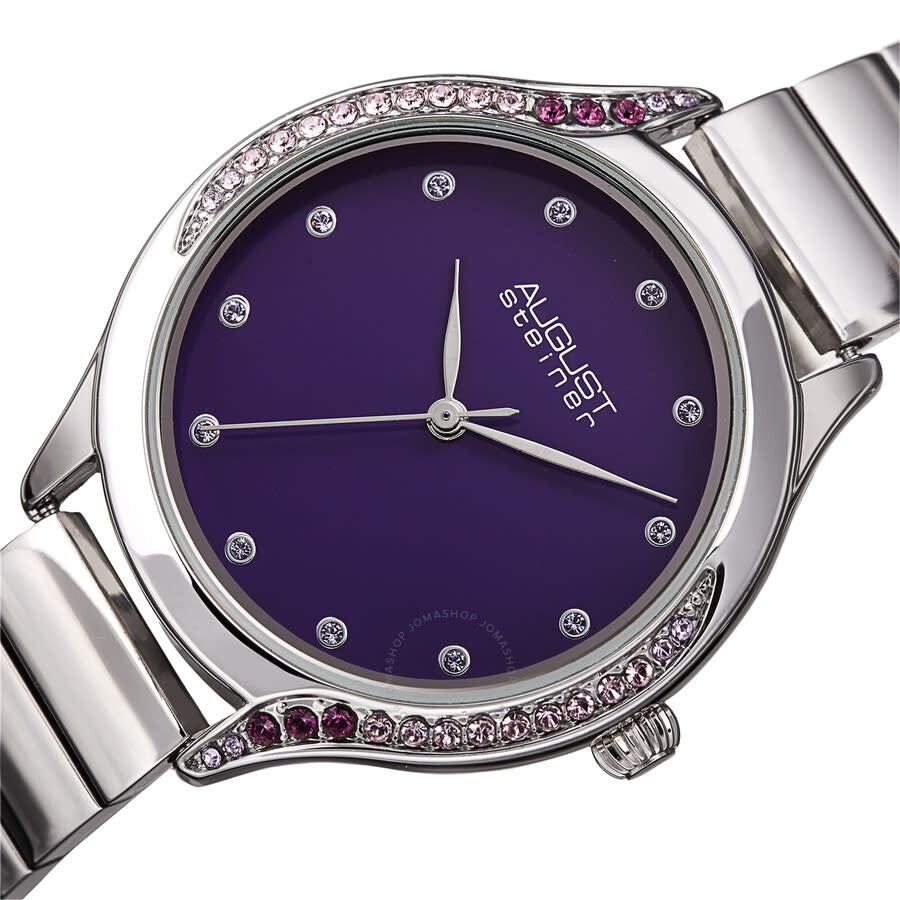 August Steiner Quartz Purple Dial Ladies Watch AS8279PU - The Watches Men & Co #2