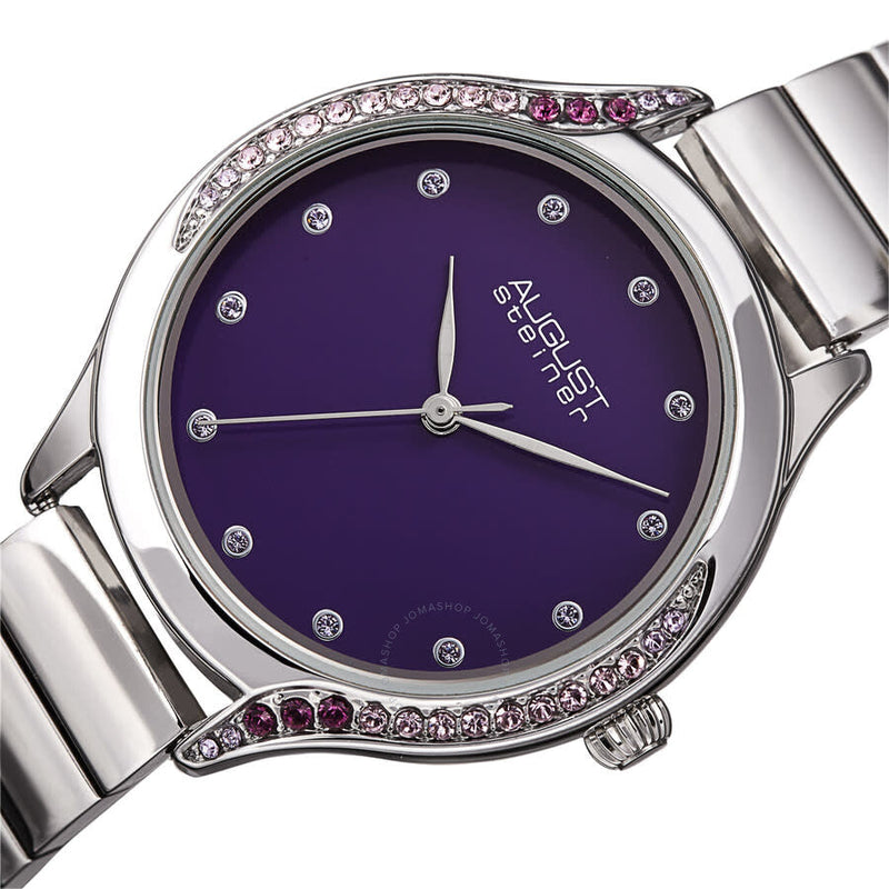 August Steiner Quartz Purple Dial Ladies Watch AS8279PU - The Watches Men & Co #2