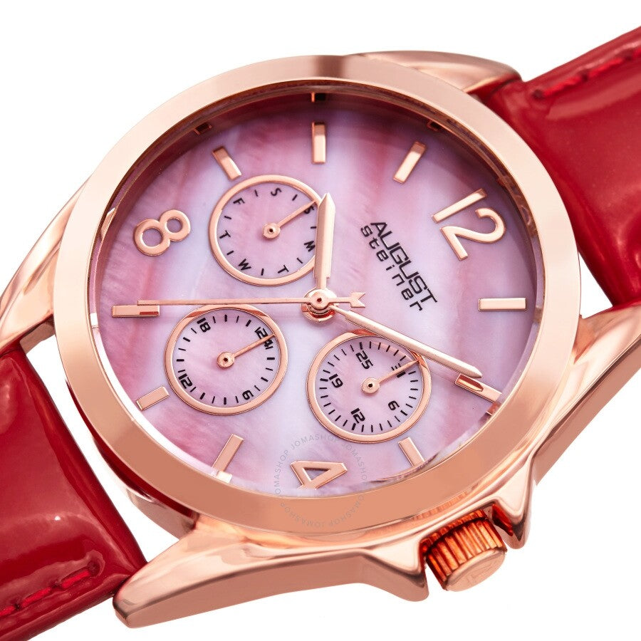 August Steiner Quartz Red Dial Ladies Watch AS8191RD - The Watches Men & Co #2