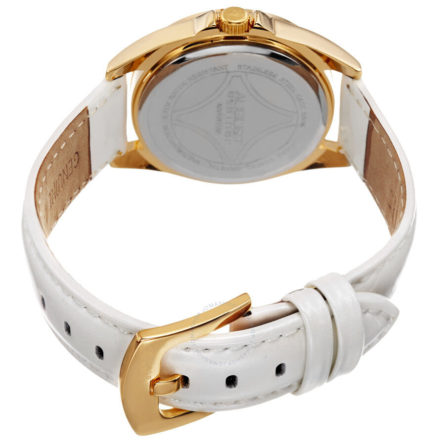 August Steiner Quartz Silver Dial Ladies Watch AS8191YGW - The Watches Men & Co #4