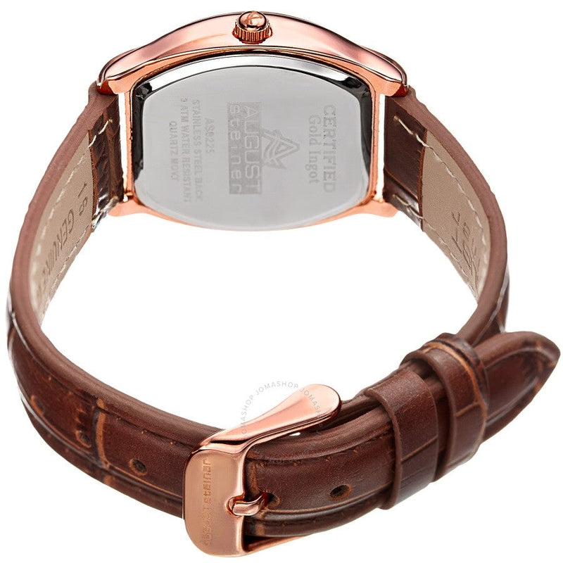 August Steiner Quartz Silver Dial Ladies Watch AS8225RGBR - The Watches Men & Co #4