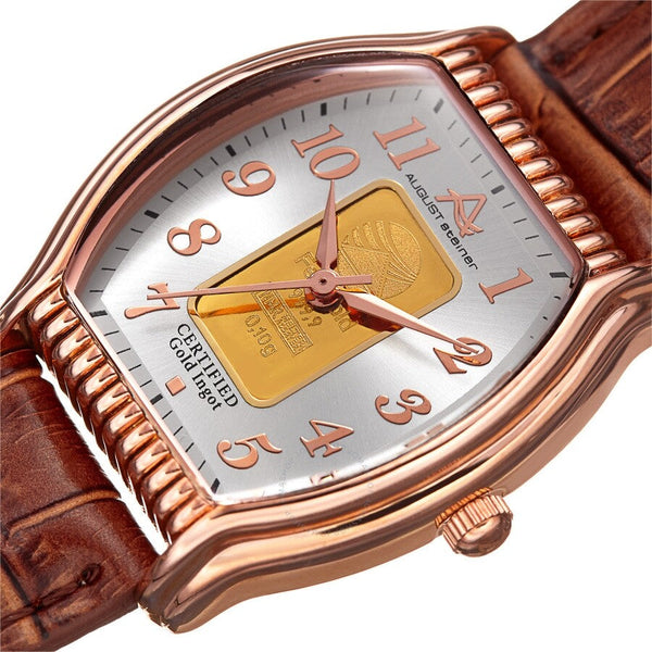 August Steiner Quartz Silver Dial Ladies Watch AS8225RGBR - The Watches Men & Co #2