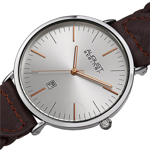 August Steiner Quartz Silver Dial Men's Watch AS8293BR - The Watches Men & Co #2