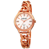 August Steiner Quartz Silver Dial Rose Gold-tone Ladies Watch AS8222RG - The Watches Men & Co