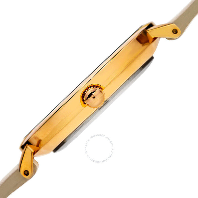 August Steiner Quartz White Dial Beige Leather Ladies Watch AS8187WTG - The Watches Men & Co #3