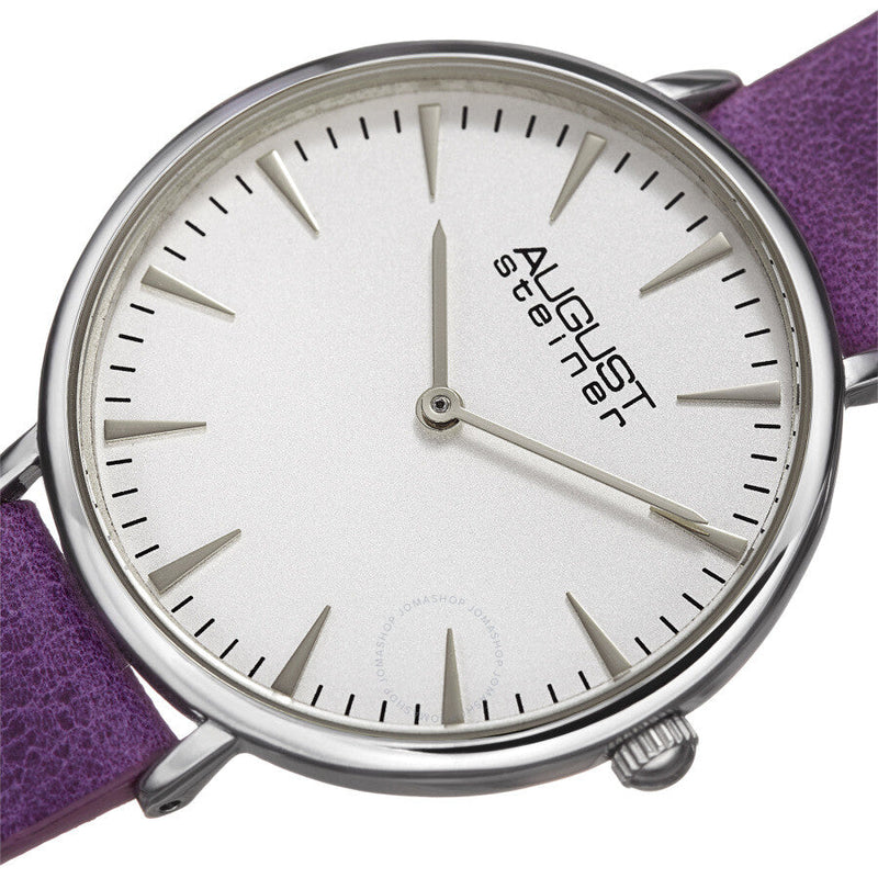 August Steiner Quartz White Dial Ladies Watch AS8187PU - The Watches Men & Co #2