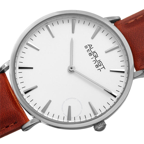 August Steiner Quartz White Dial Ladies Watch AS8247SSBR - The Watches Men & Co #2